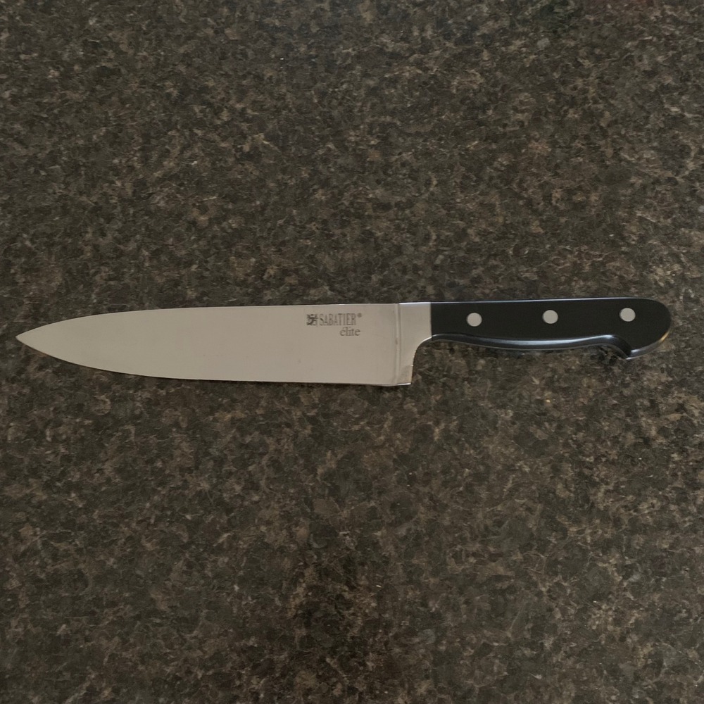 Sabatier Elite Chef Knife Black Handle Stainless‎ Steel Blade Kitchen Tool